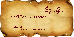 Szűcs Gilgames névjegykártya